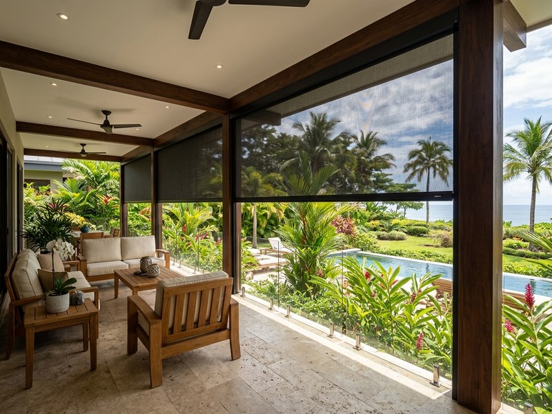 Outdoor Balcony Track Blinds